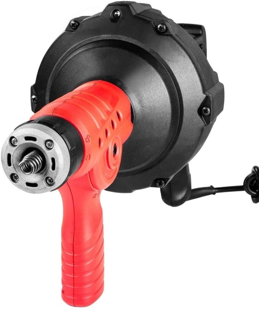 Electric Drain Auger Auto-feed Drain Cleaning with 25 Ft/7m Replaceable Cable