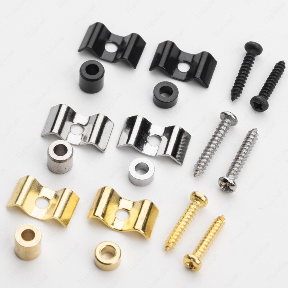 2 Pcs Guitar String Trees String Retainer Guides for Strat Tele Guitar Chrome