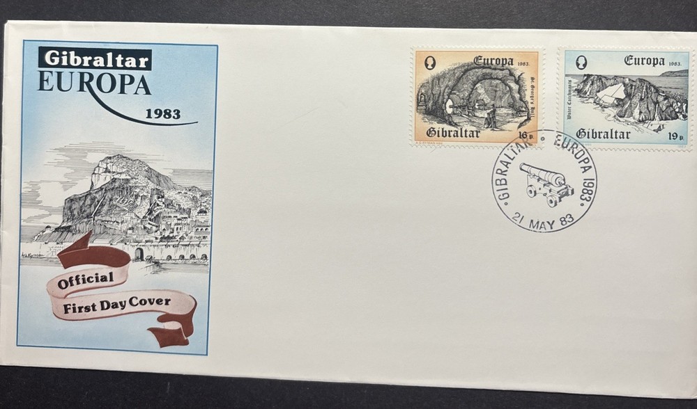 GIBRALTAR 1983 EUROPE CEPT ENVELOPE UNC
