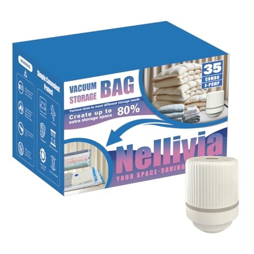 35 Pack Vacuum Storage Bags with Electric Pump, Compression 35 Combo w/ E-Pump