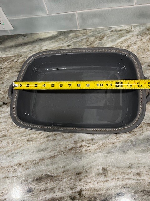 Dansk Craft Colors Gray Rectangle Lasagna Pan Serving Dish