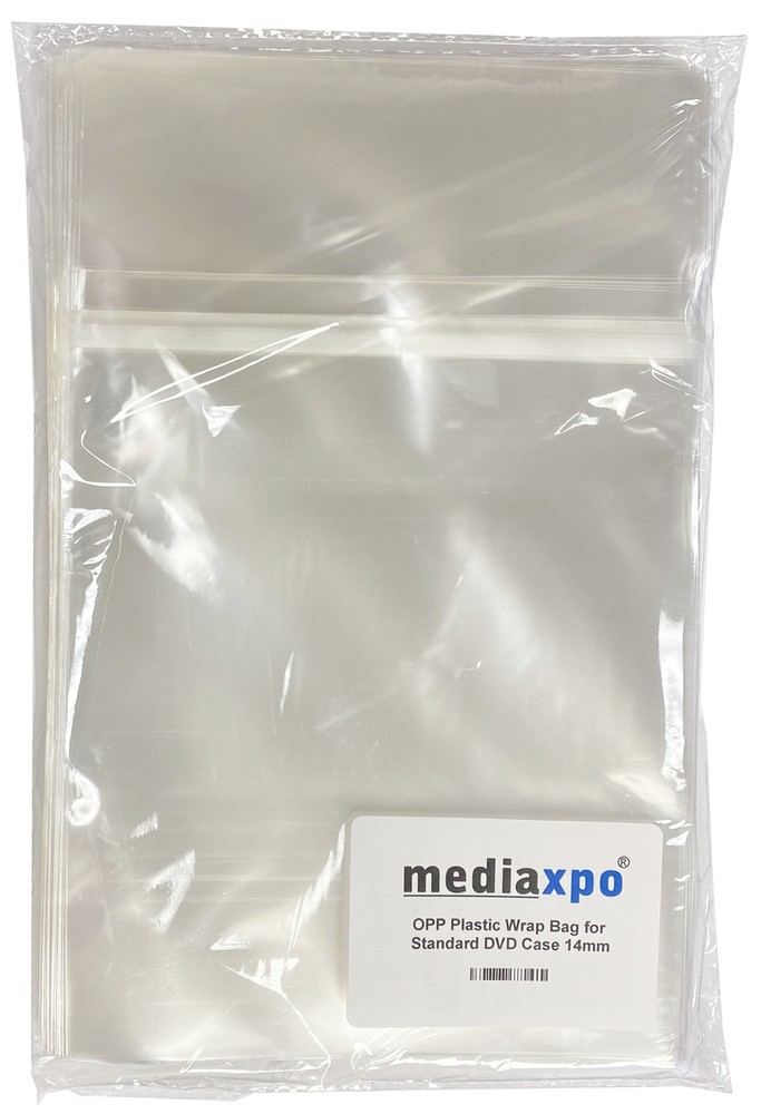 10 STANDARD Solid Blue Color Single DVD Cases & 100 OPP Bags