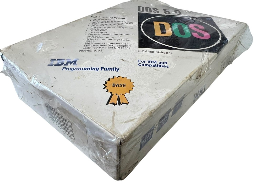 Microsoft MS-DOS 5.0 Sealed Damaged Box READ