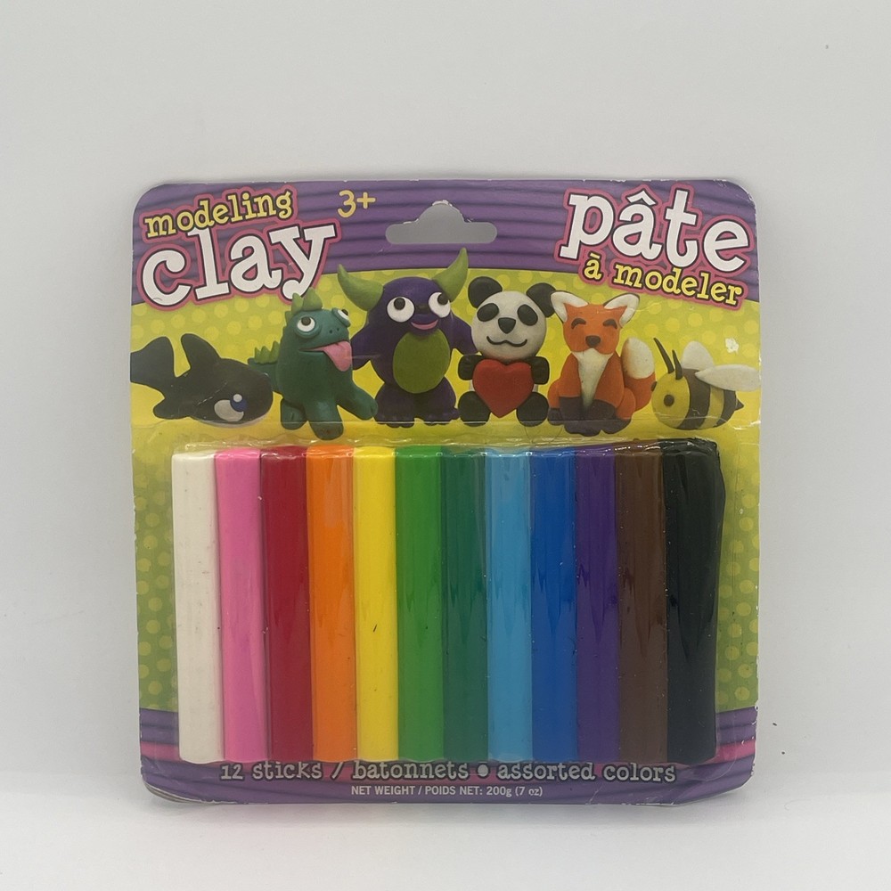 Modeling Clay 12 Assorted Colors Stick Set Non-Toxic