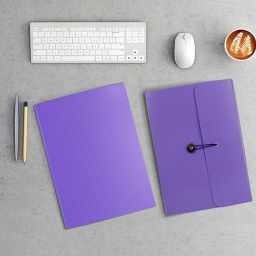 Accordion File Organizer, Expanding File Folder for Sorting Documents Purple