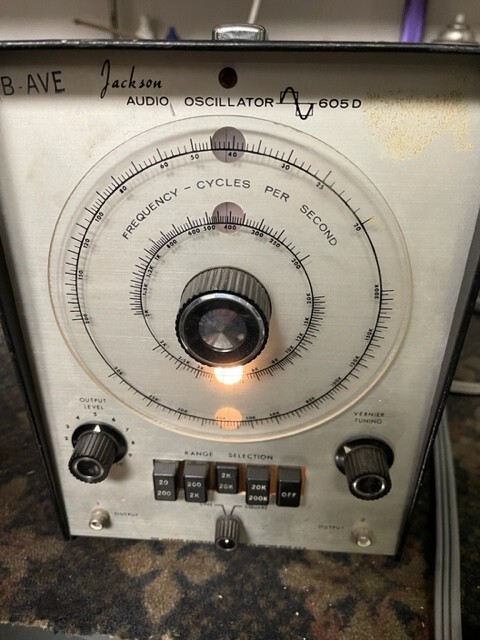 Jackson Audio OSCILLATOR Model 605D with Vacuum Tubes