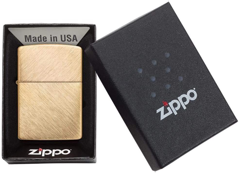 Zippo Herringbone Sweep Brass 29830