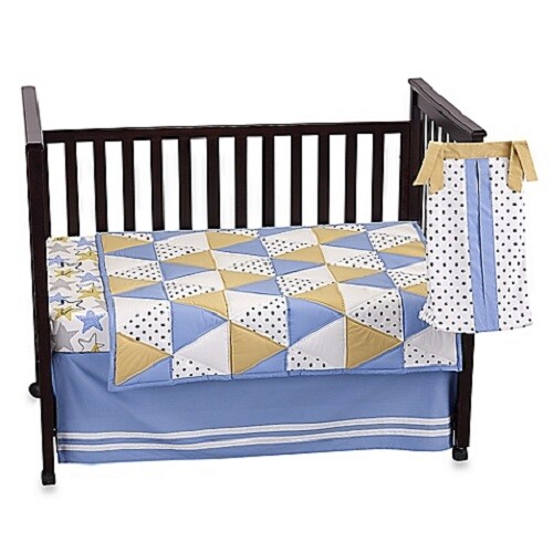 The Peanut Shell Stargazer 7Pc Crib Bedding Set Include Blanket/ Lamp*New*
