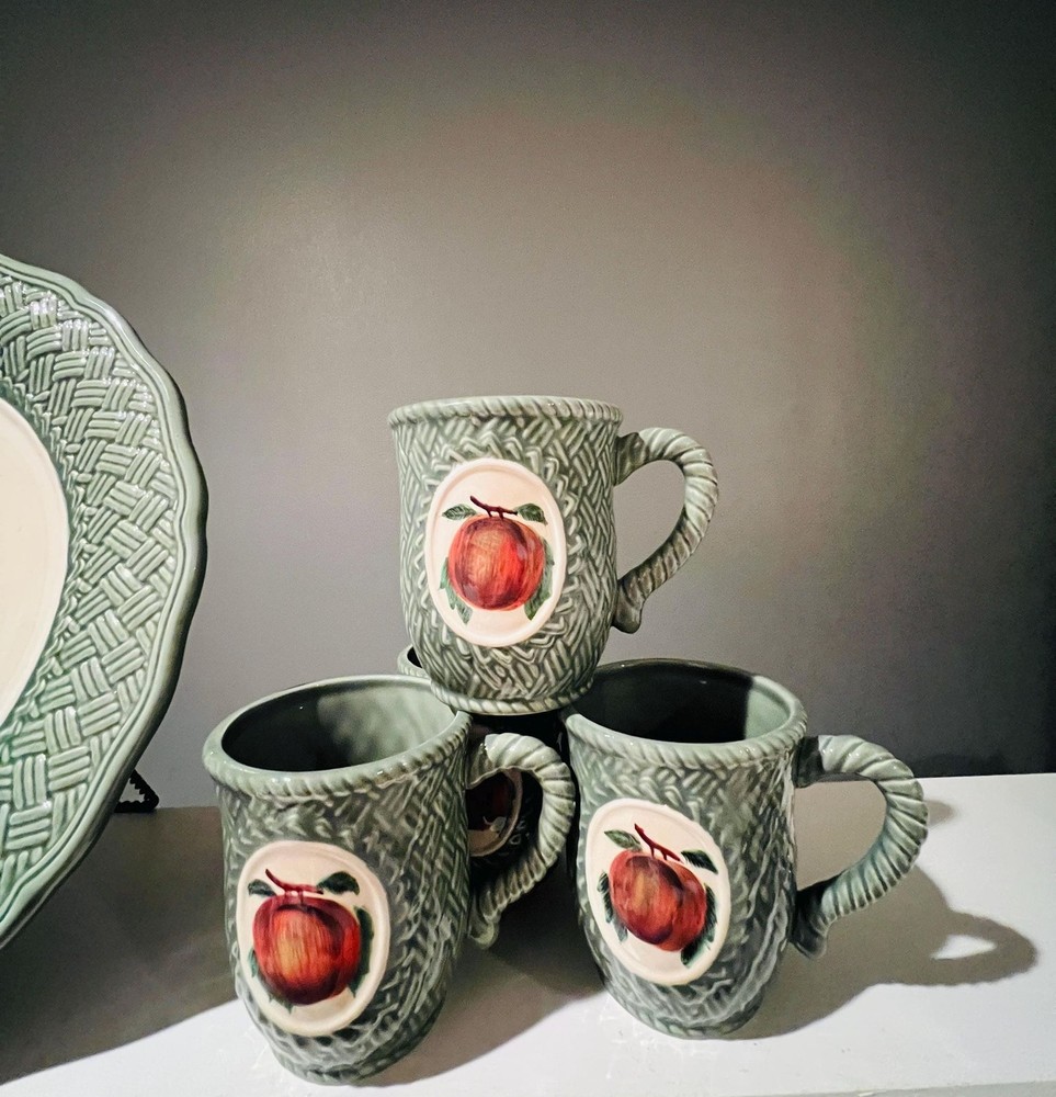 Noble Excellence Stoneware Peach Dinnerware Set – 9 Piece