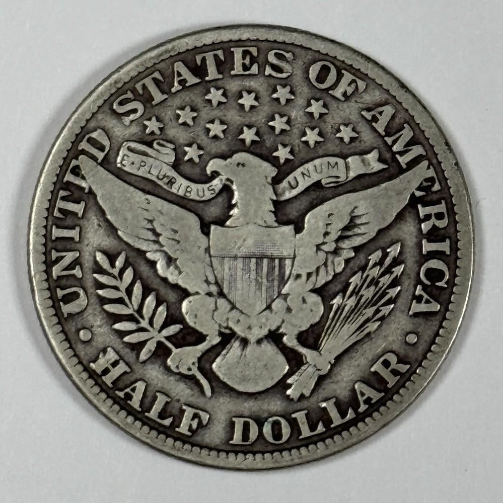 1914 BARBER HALF DOLLAR F/VF NICE!