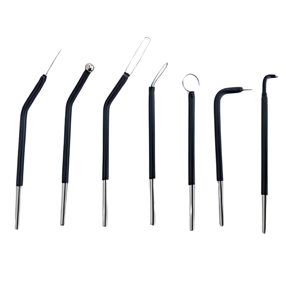 7-Piece Dental Electrodes Set with Reusable Tips (Black)