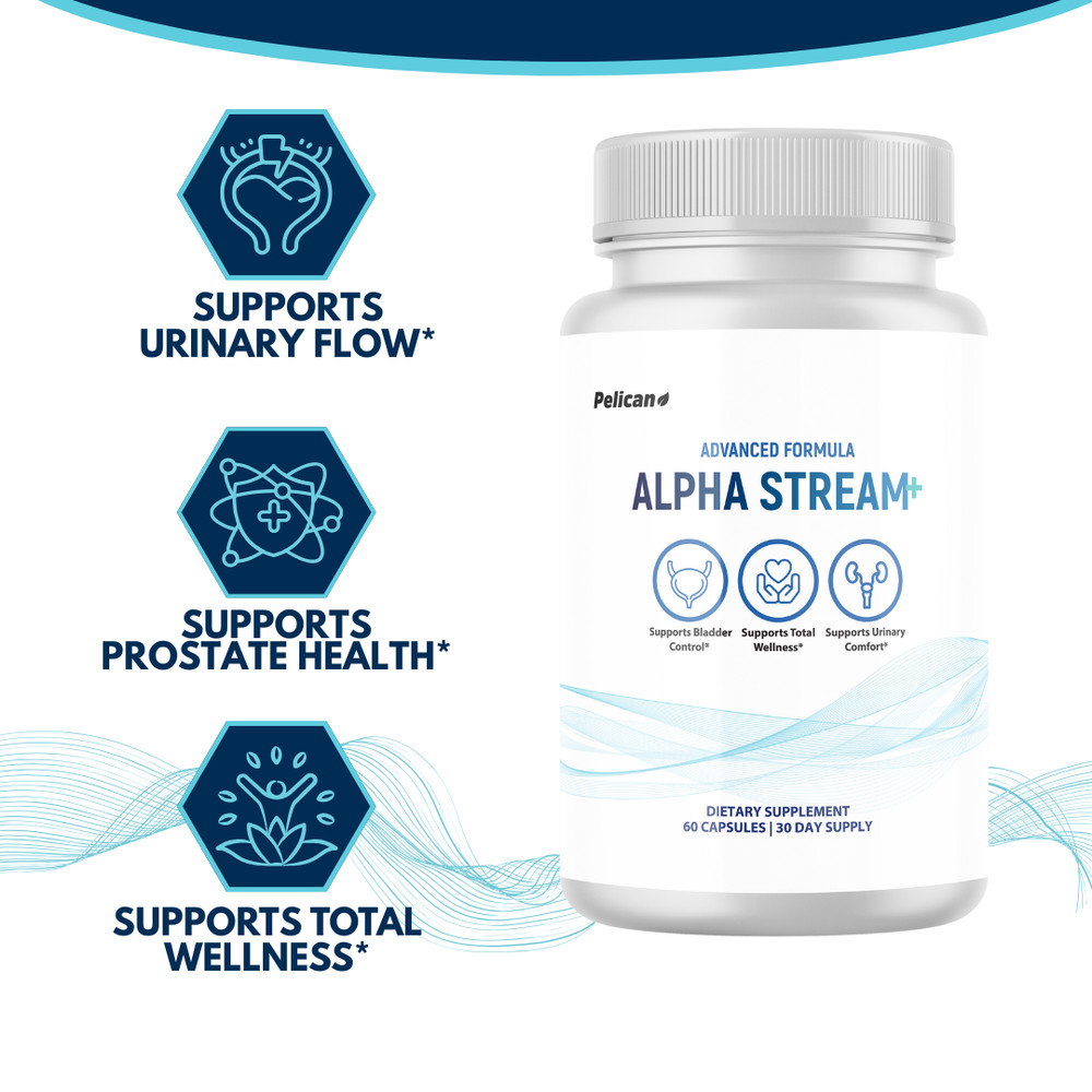 Alpha Stream + - Prostate Support- 60 Capsules