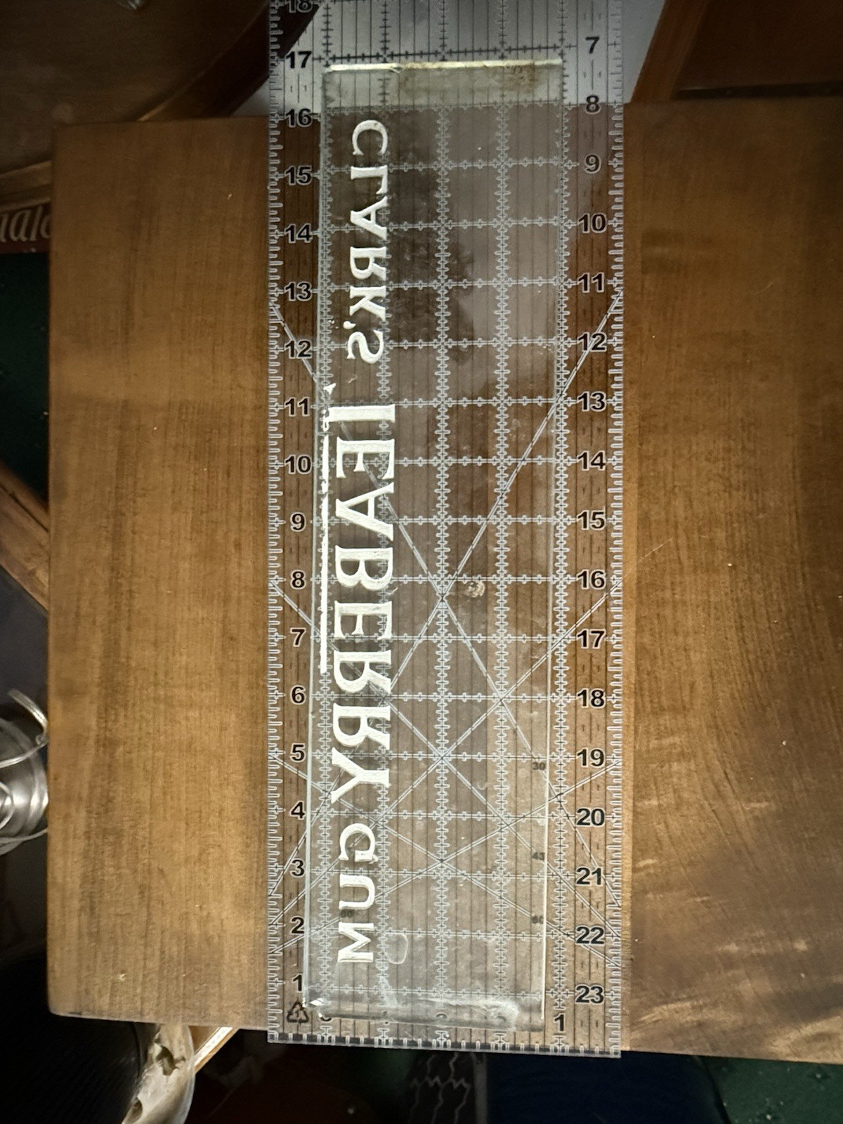 Clark's Teaberry Gum Clear and White Glass Advertising Glass Sign Display