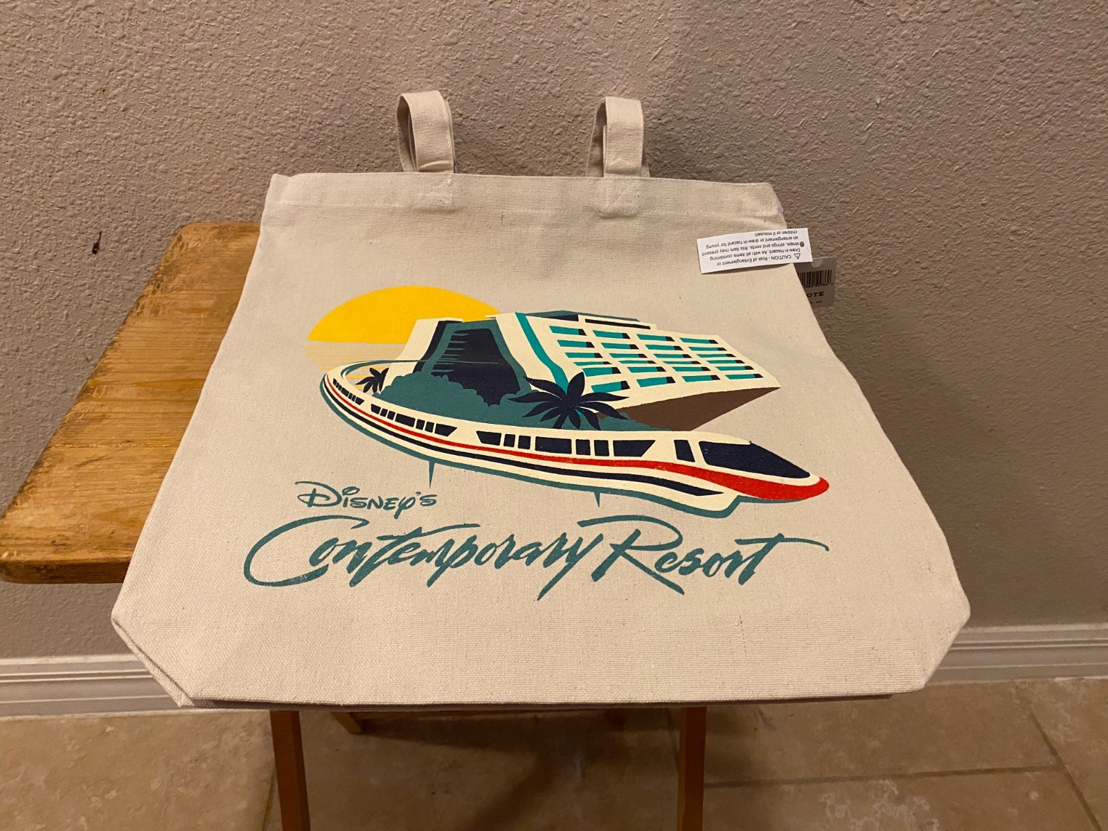 Walt Disney World's CONTEMPORARY RESORT Canvas Tote Bag w/Tags Brand New 2026