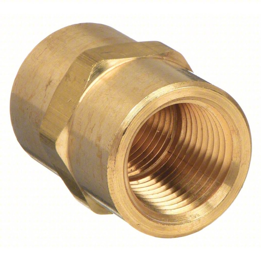 3/8" NPT Thread Female Hex Union Brass Coupling Fitting-5pcs