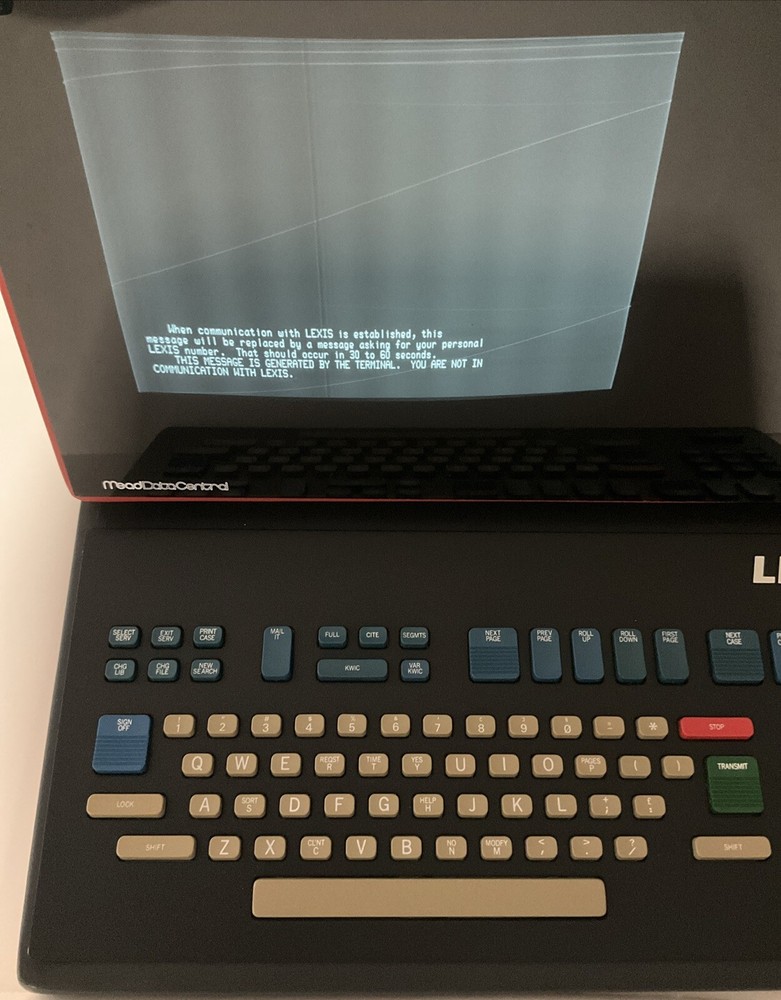 Vintage Mead Data Central Lexis Nexis Computer - Working