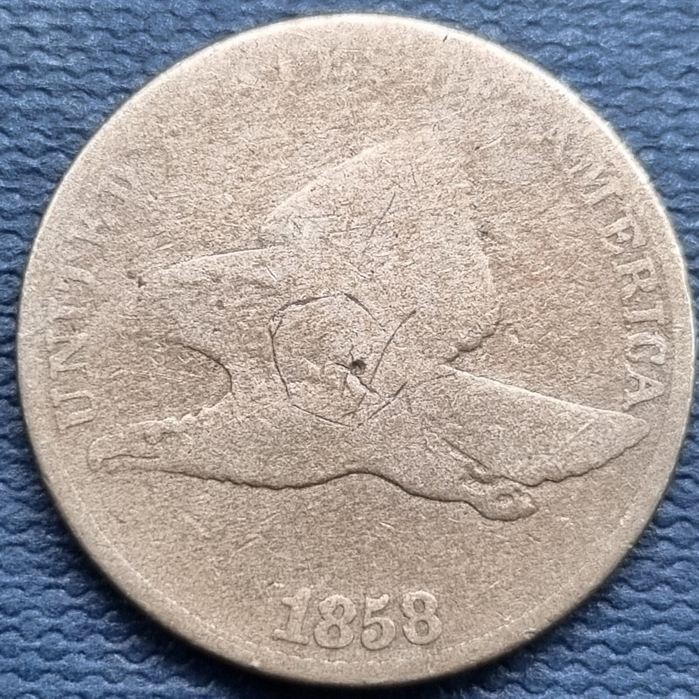 1858 Flying Eagle Cent 1c Circulated #78491