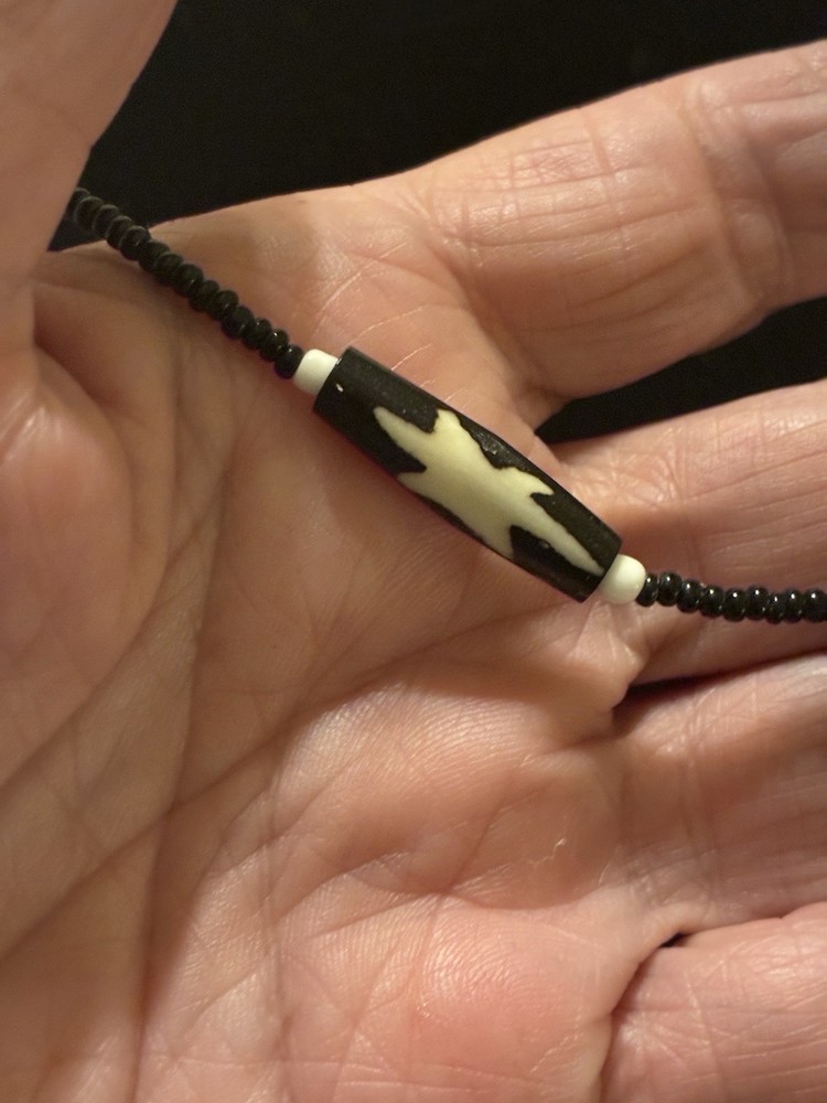 2 Artisan Stone And Bone Beaded Necklaces