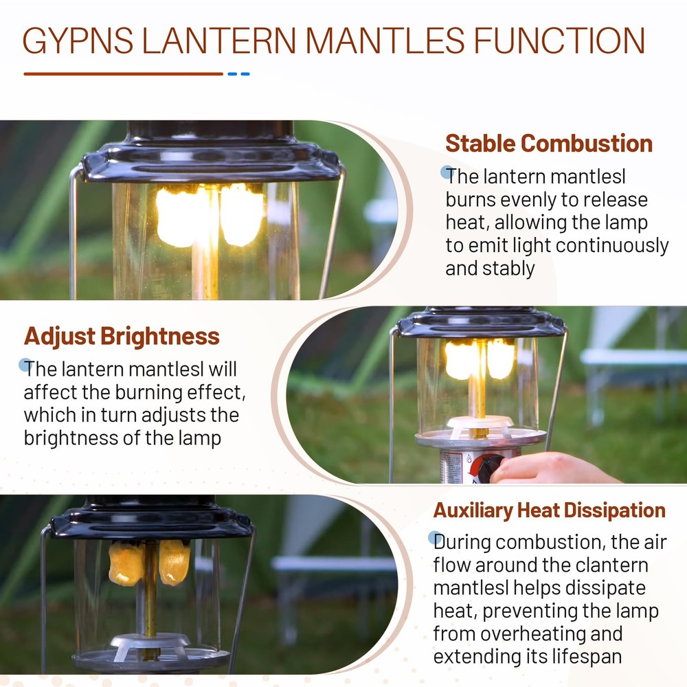 GYPNS High Brightness Lantern Small size, 10 Pcs String Tie Mantles