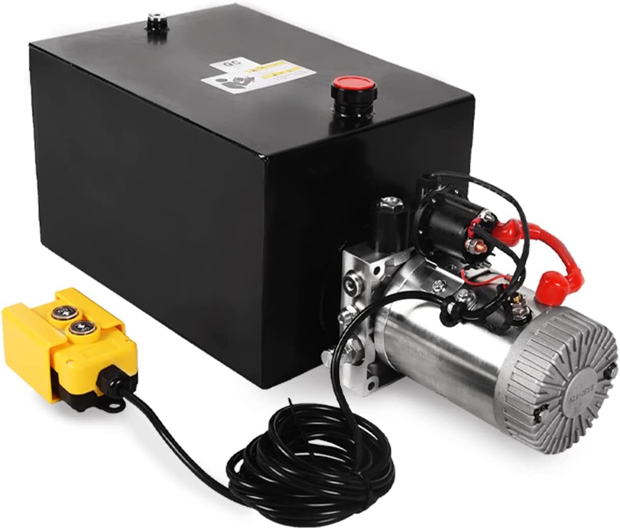 20 Quart Hydraulic Pump 3200PSI Single Acting Dump Trailer Pump 12V Car Lifting