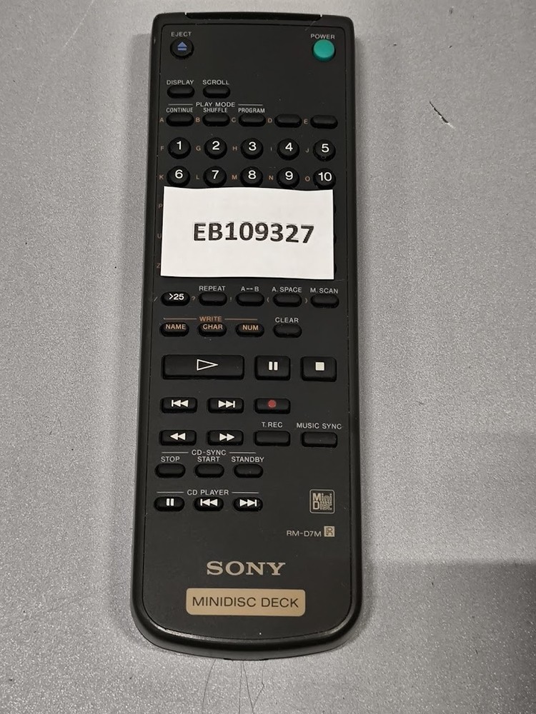 Sony RM-D7M Minidisc Deck Remote - Used, Fully Operational
