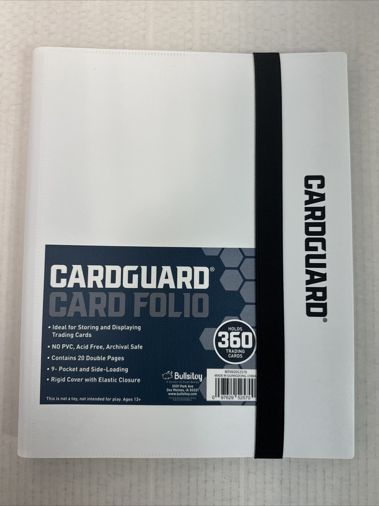 CardGuard Trading Card Folio 9 Pocket Side Loading Binder White