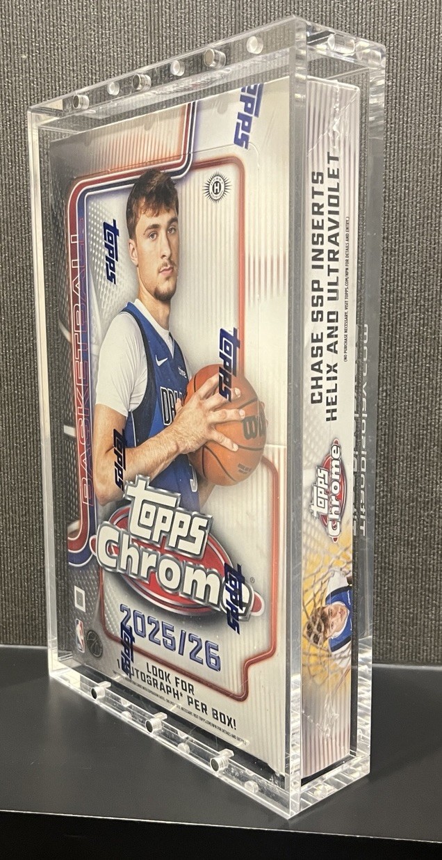 Acrylic Display Case Magnetic Lid FITS 2025-26 Topps Chrome Basketball Hobby Box