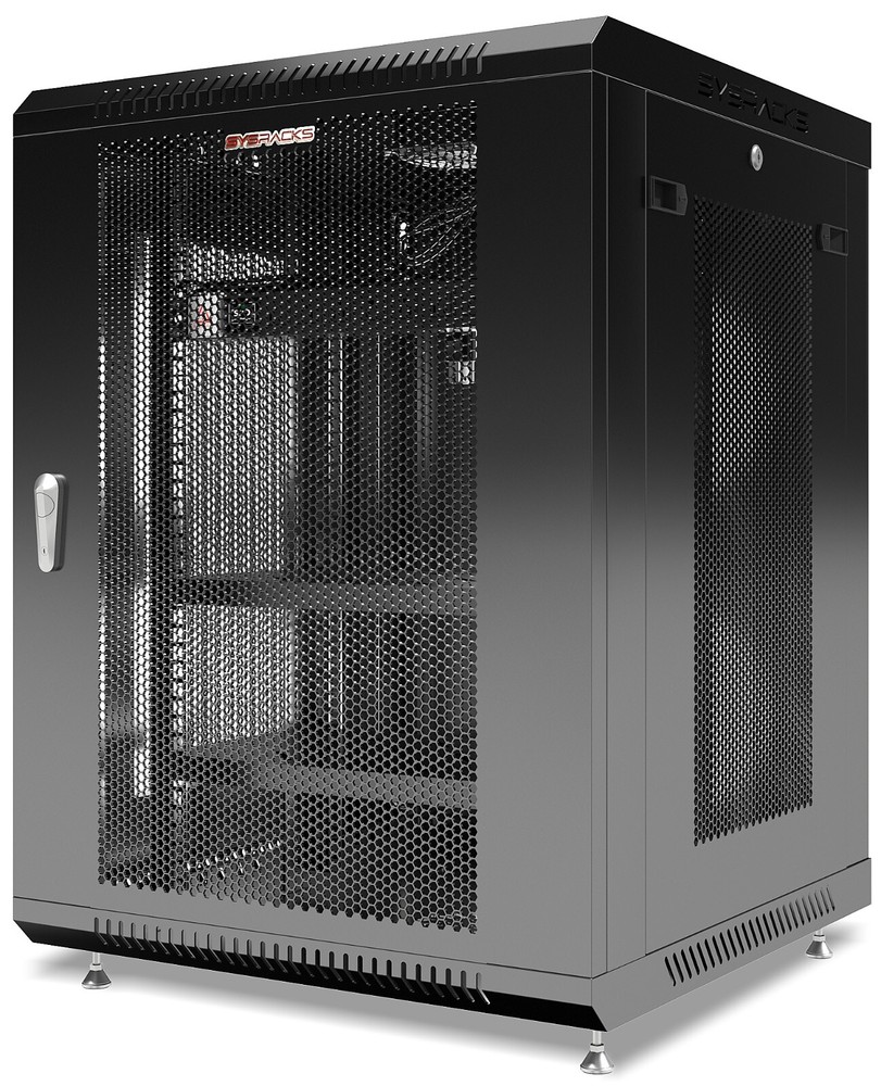 15U Wall Mount Server Rack Locking Network Cabinet Data IT Enclosure VENTED Door