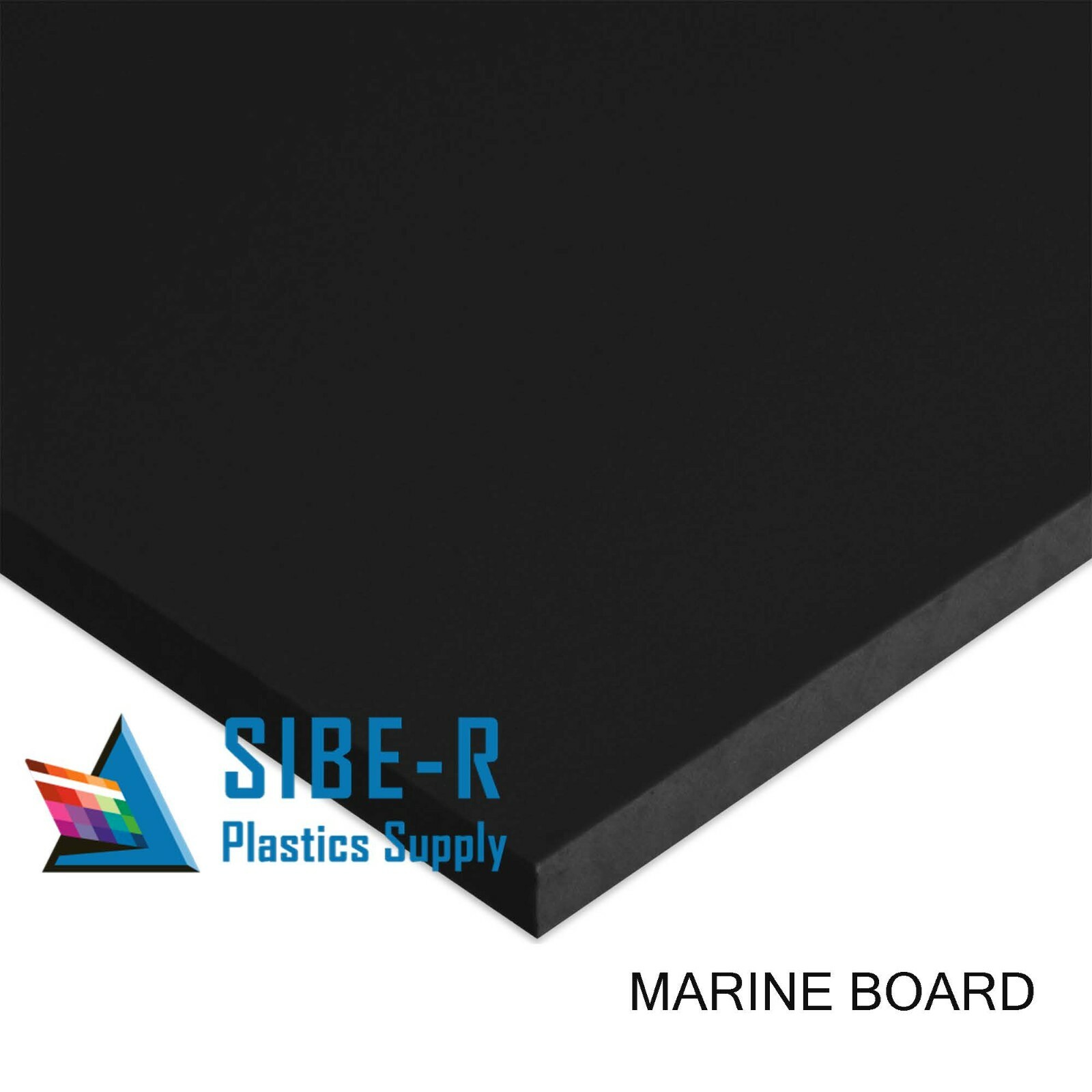HDPE Marine Board Plastic Sheet - 3/8" Thick (9mm) - Black - 6" x 12"