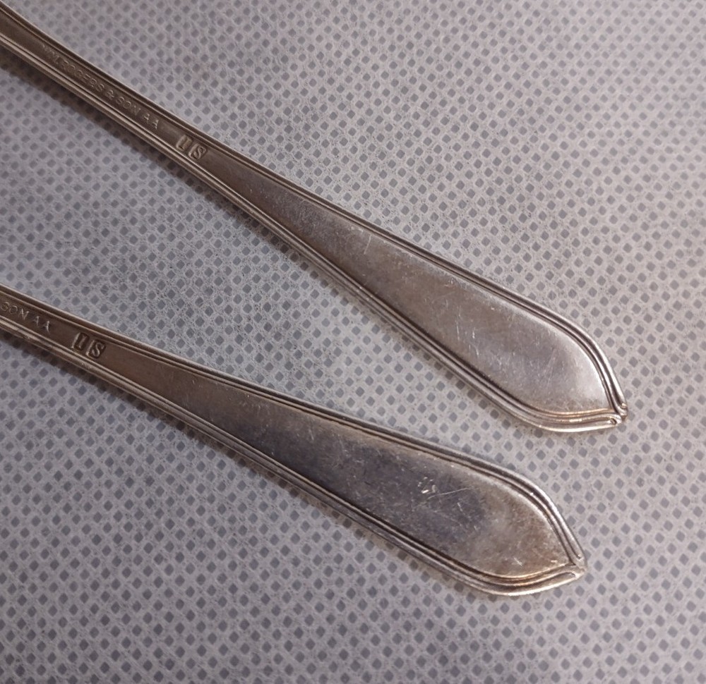 Int'l Silver Georgic Teaspoons 2 Silverplated 1938