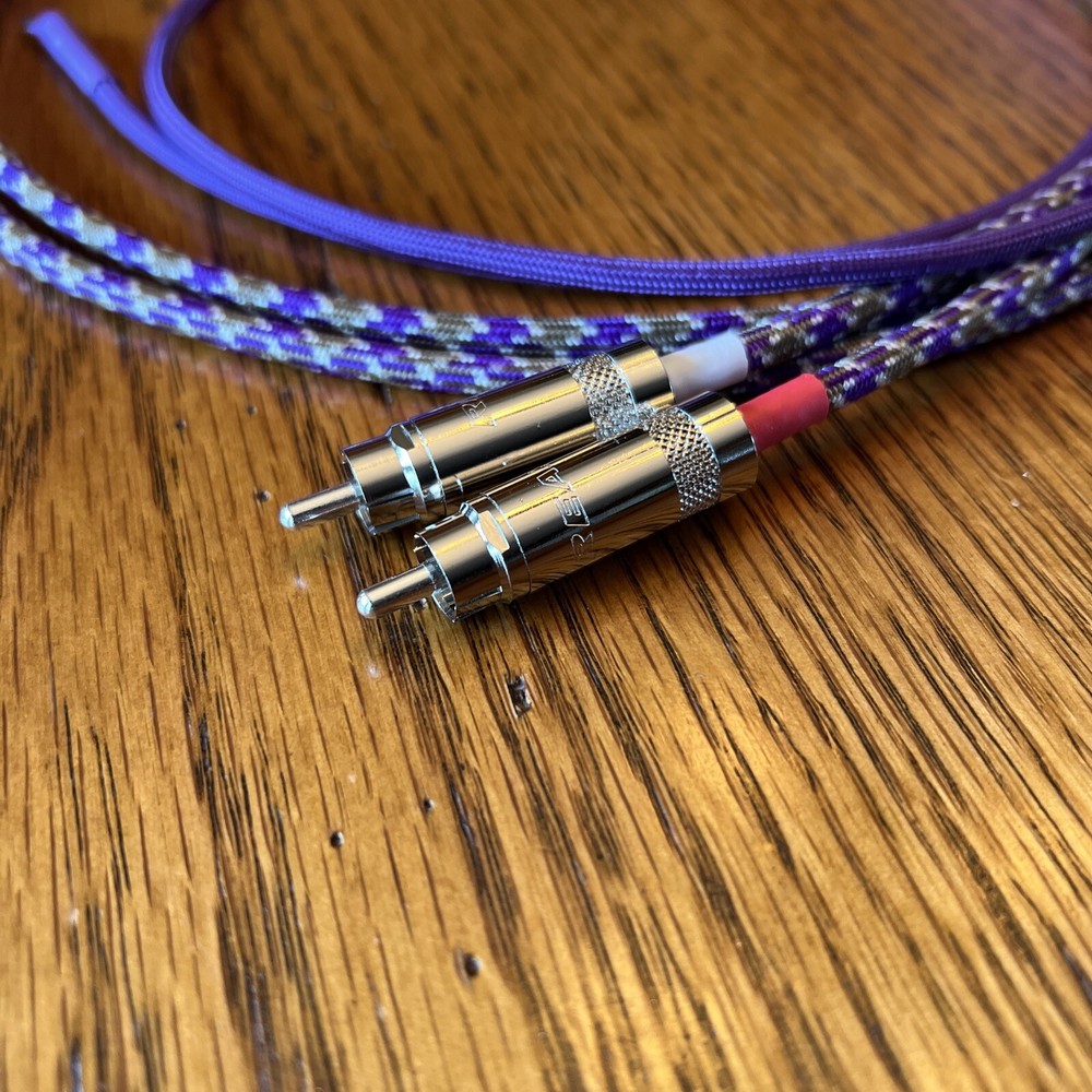 7 Ft JMB CABLE CO Audiophile Turntable Phono RCA Cables w/Ground Low Capacitance
