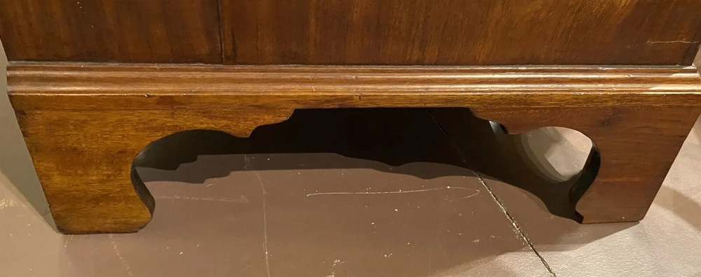 18th c Massachusetts Fall Front Desk in Mahogany