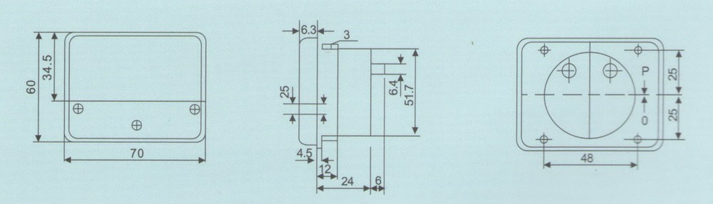 1PC DC 2000V 1mAnalog Voltmeter Panel Voltage Meter 60*70MM