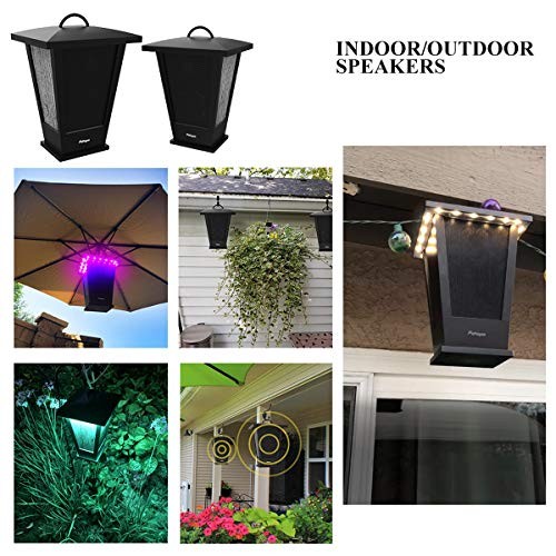 Bluetooth Speakers Waterproof, 2 Packs True Wireless Stereo Colored Lights