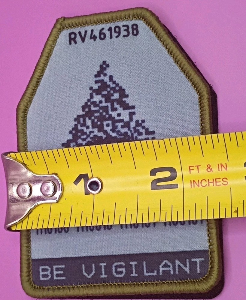 Illuminati Eye Tactical Patch Be Vigilant Binary Code Gray Olive Morale Gear