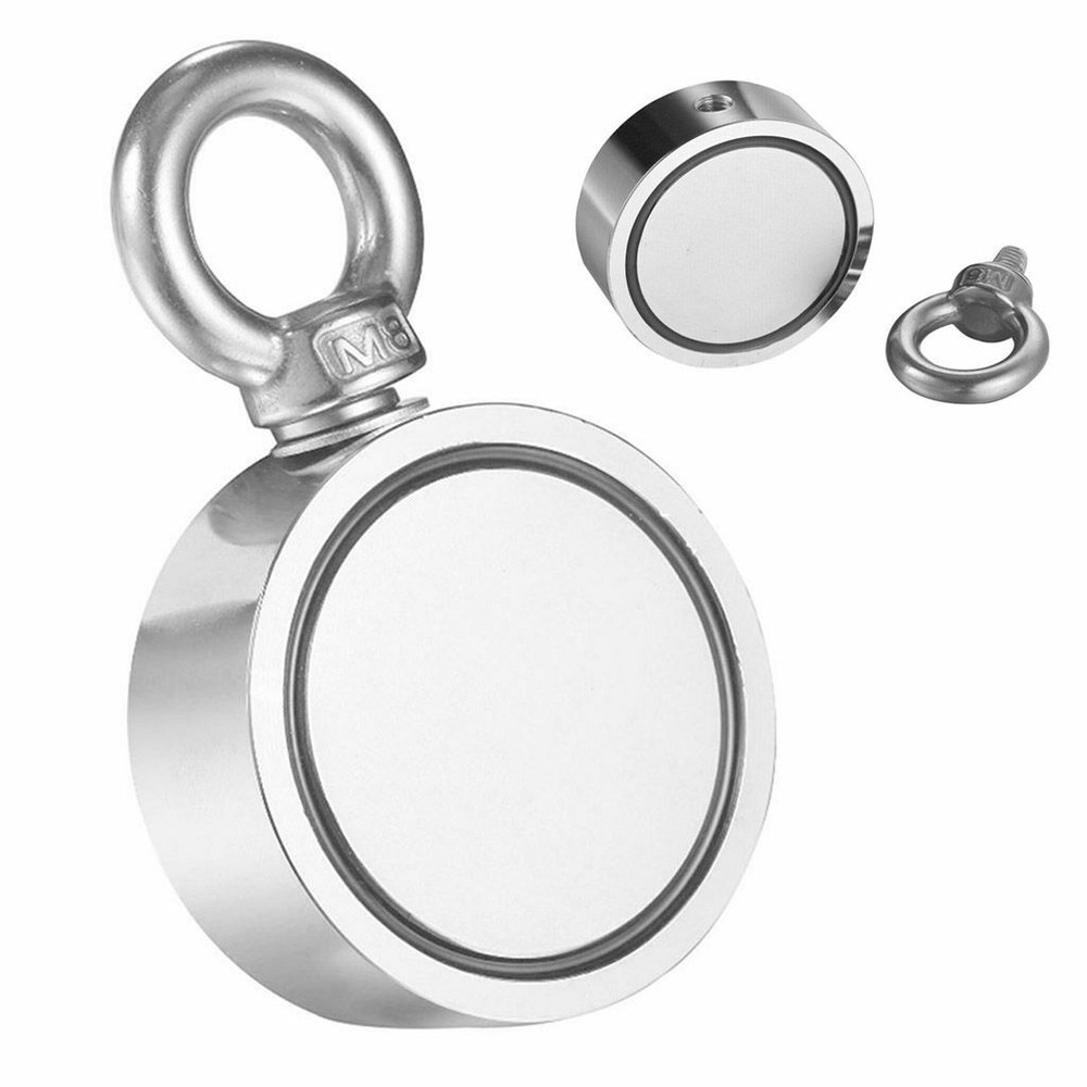 Pulling Force 400lbs Round Double Sided Super Strong Neodymium Fishing Magnet