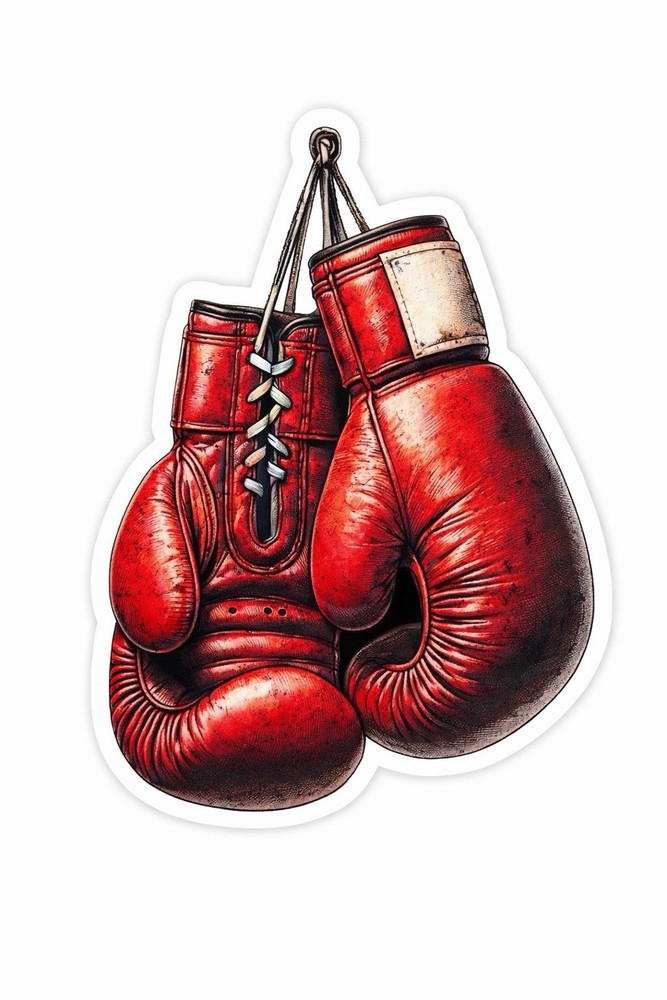 Boxing Gloves Sticker Box Decal Car Bumper