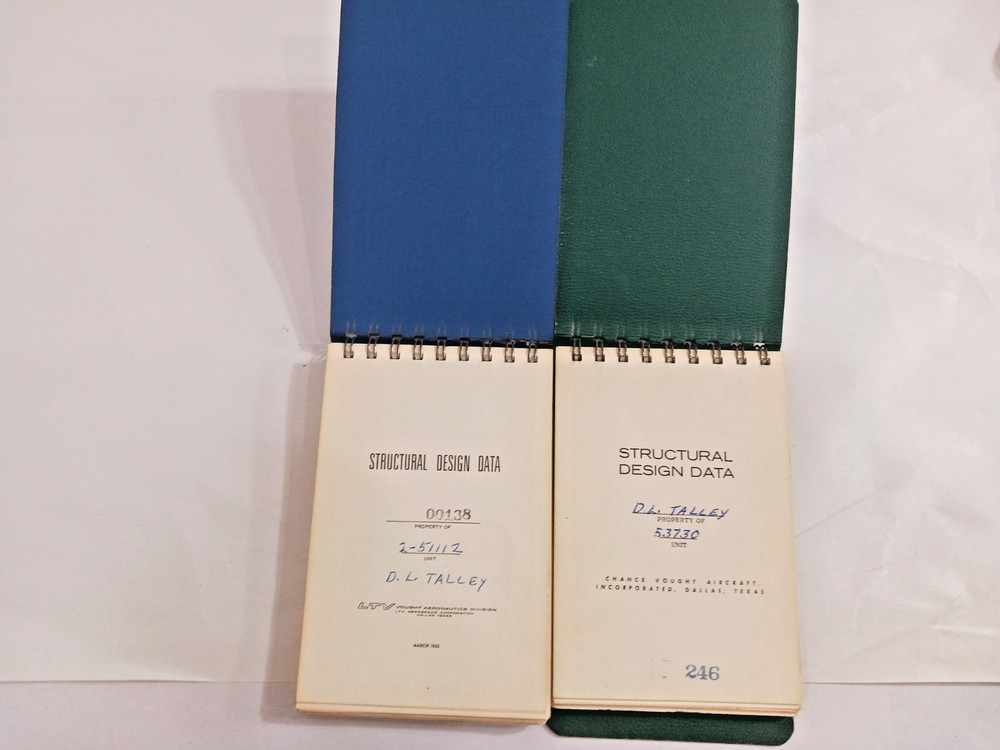 LTV/Vought Set 2 Structural Design Data Reference Pocket Manuals 1955 & 1965 VTG