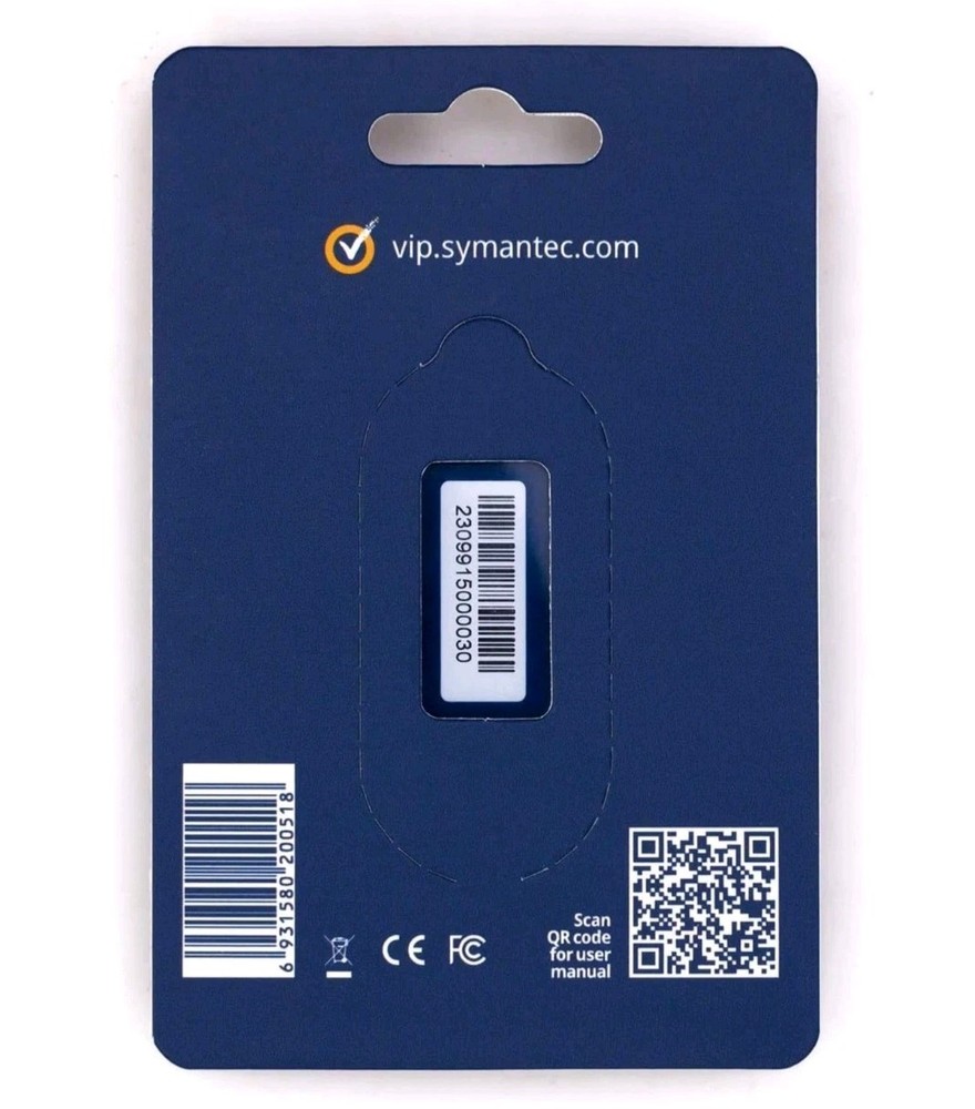Symantec VIP Hardware Authenticator – OTP One Time Password Display Token