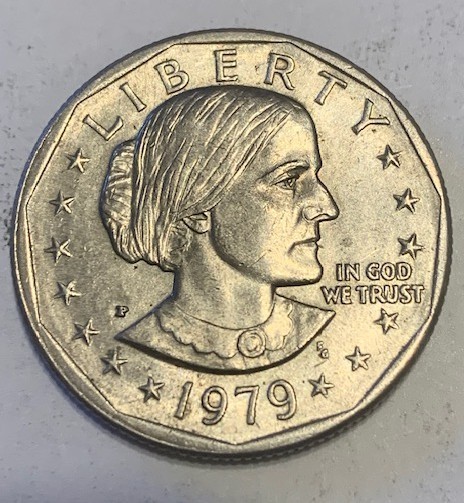 Rare Susan B Anthony 1979-P Liberty  Coin with Off Center Mint Error
