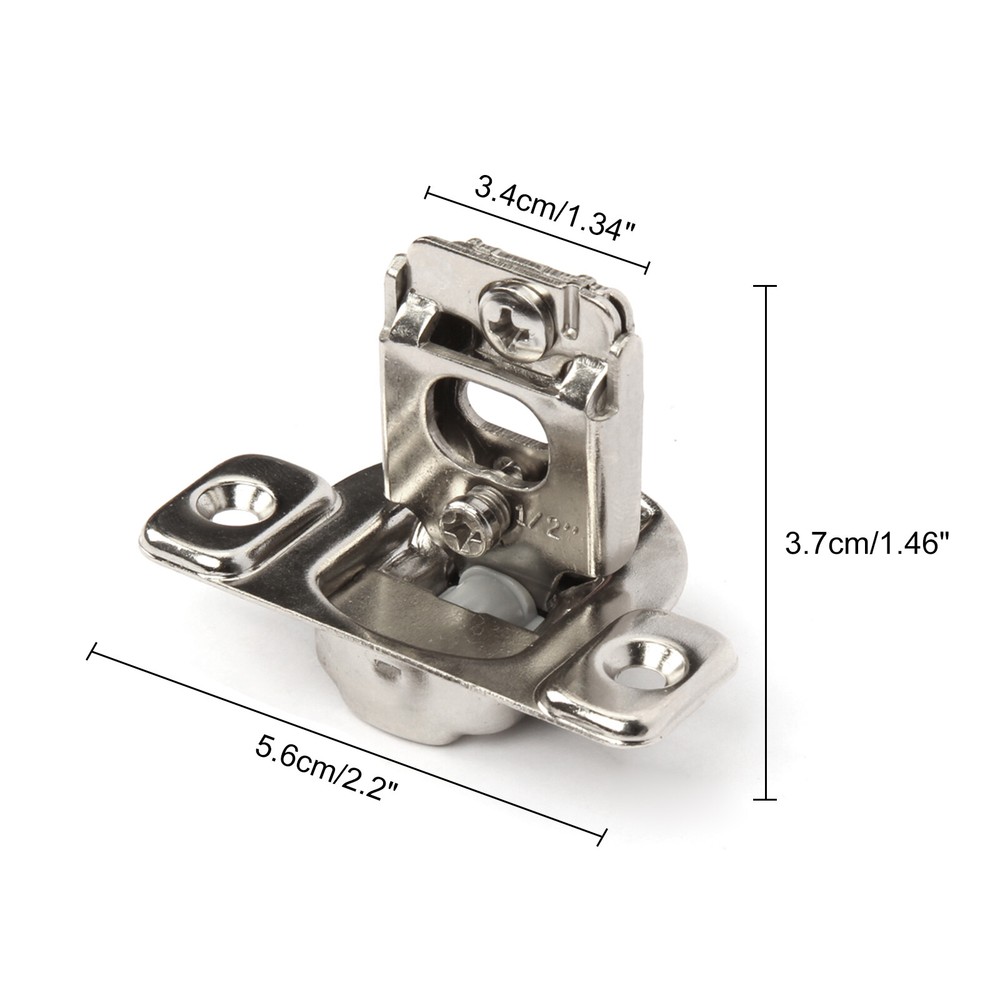10 Pcs Overlay Cabinet Door Soft Close Hinges Hardware Soft-closing Compact US