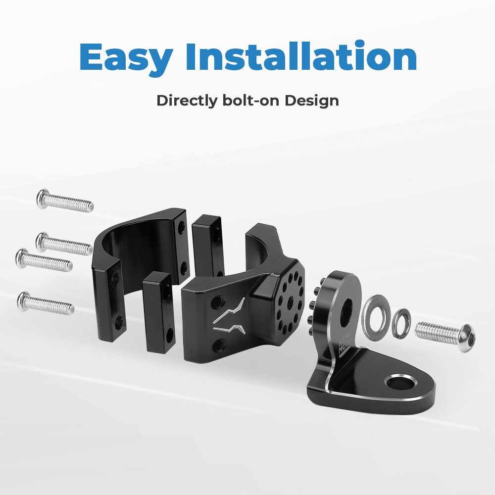 KEMIMOTO UTV 1.75"-2" Adjustable Whip Light Mount Flag Bracket Rollbar Cage