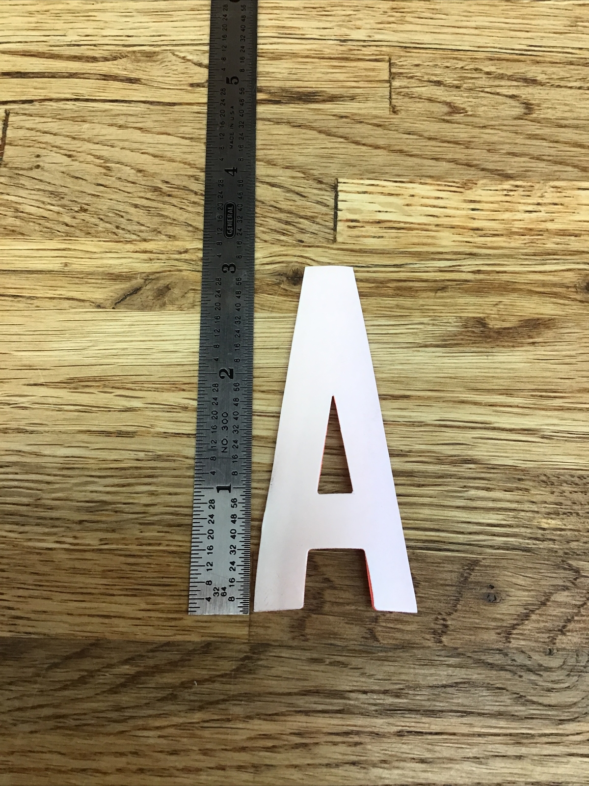 Firefighter / EMT Turnout Coat Reflective Iron-On Letter “A” Orange/Red D-6