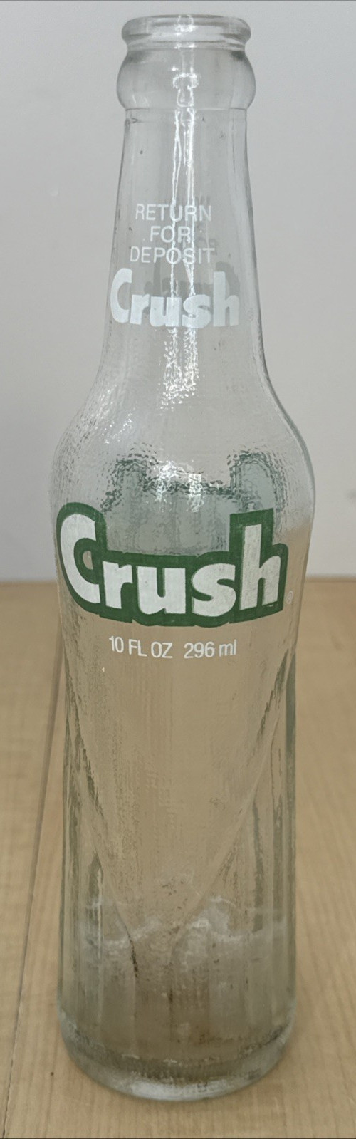 Vintage Orange Crush 10oz Money Back Bottle 1970s ACL Glass Evanston IL Soda