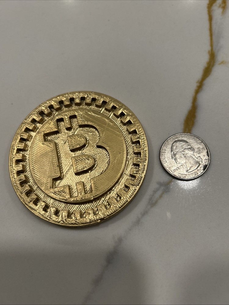3D Printed Gold Bitcoin