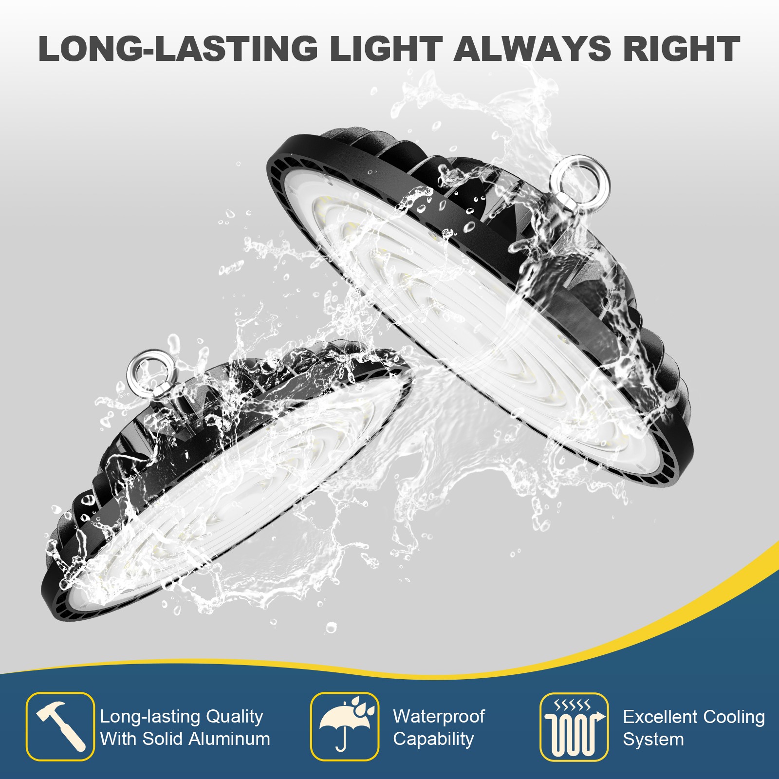 8 Pack 200W UFO Led High Bay Light Commercial Industrial Warehouse Shop Lights