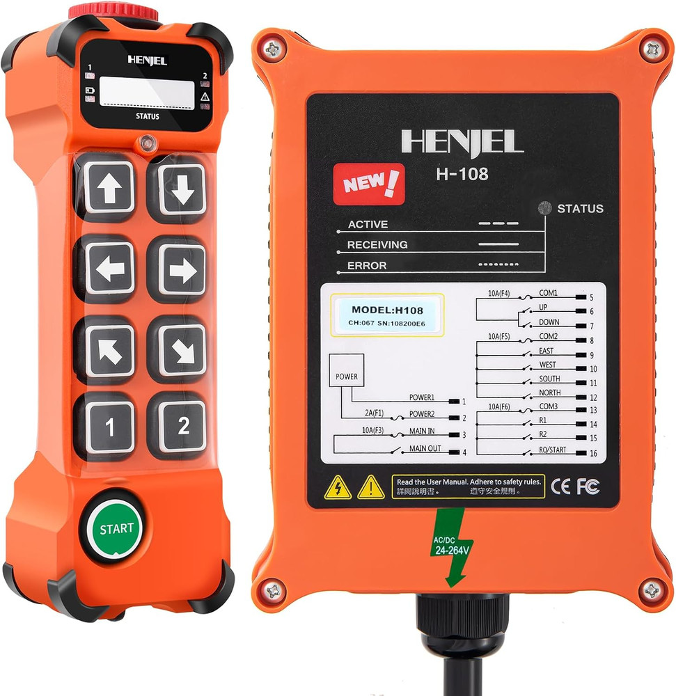 Crane Wireless Remote Control Industrial Hoist Overhead Bridge Crane Controller
