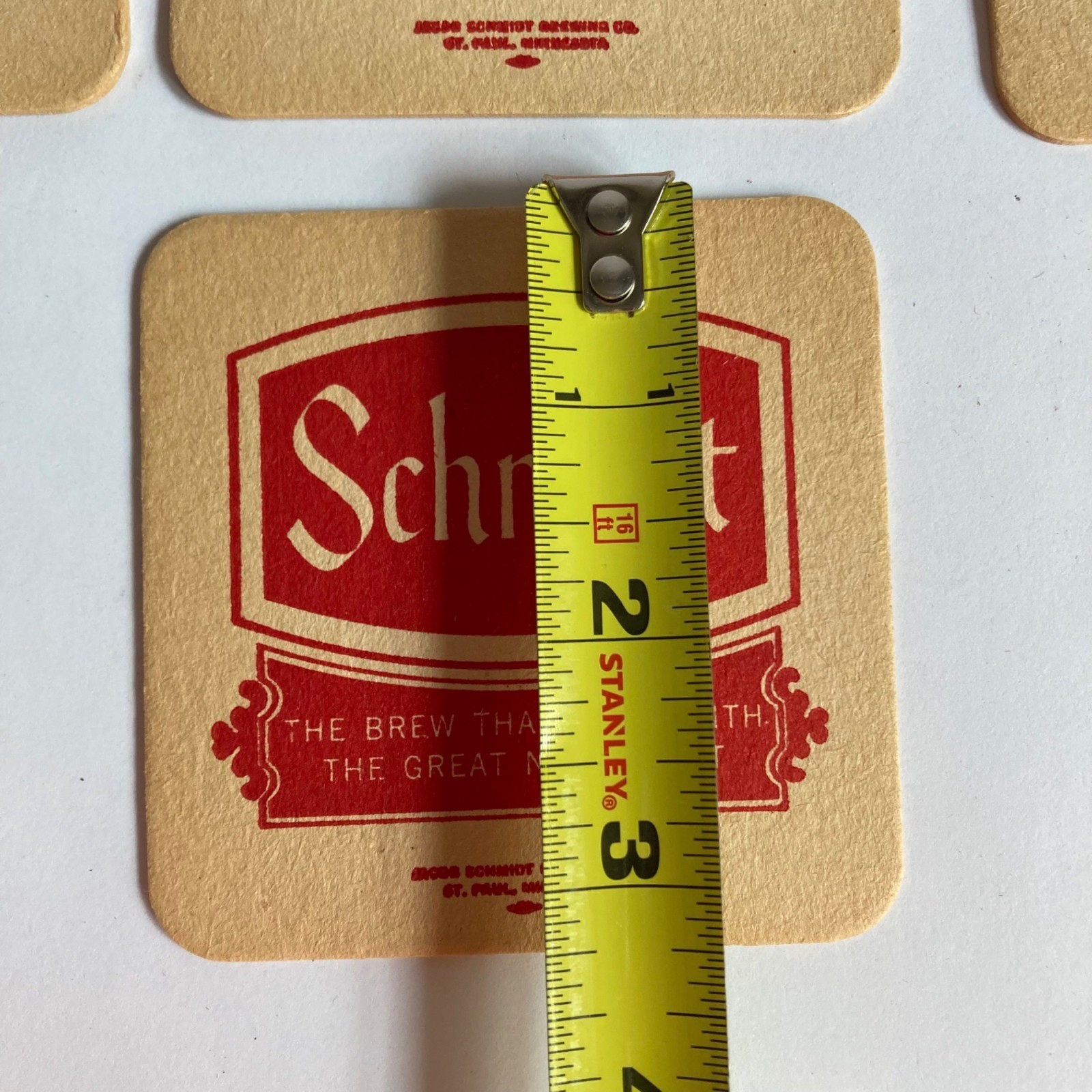 Lot 7 Vintage Schmidt Brewing Beer Coasters Cardboard St Paul, MN