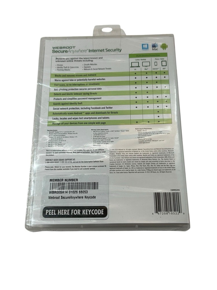 Webroot SecureAnywhere Internet Security - Join The Protected for Windows & Mac