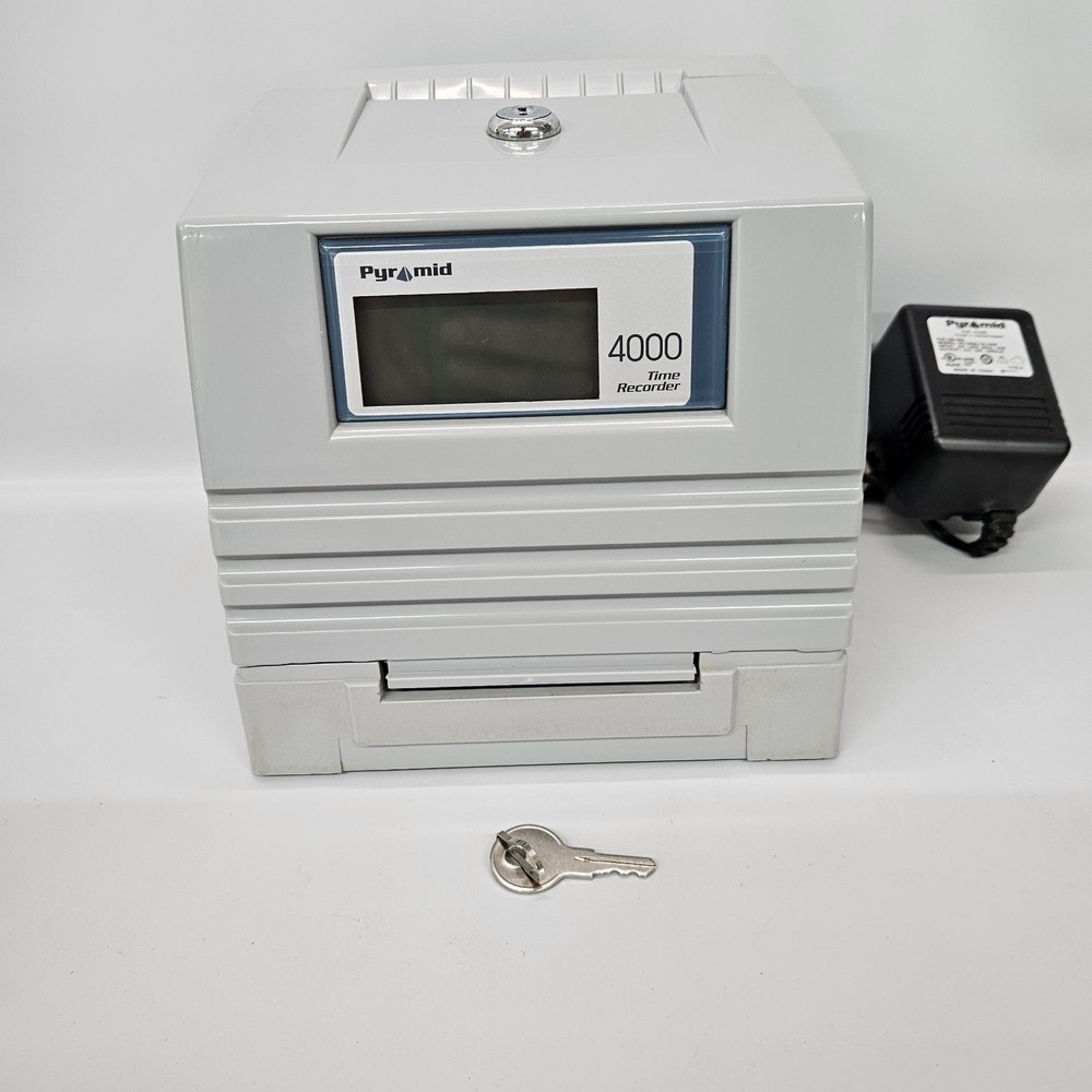 Pyramid Technologies 4000 Time Recorder W/ Key Tested Works